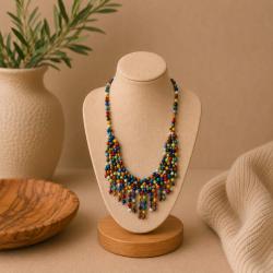 Necklace, Asai Seed Multicoloured Spread