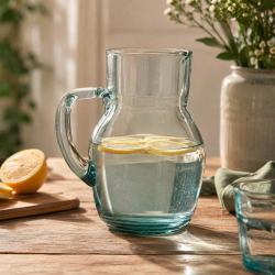 Handcrafted Recycled Glass Jug 1.4 Litre