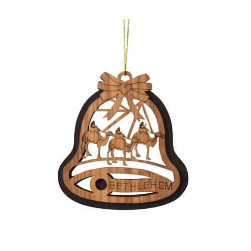 Hanging Christmas decoration, olive wood, 3 kings 7 x 7.5cm