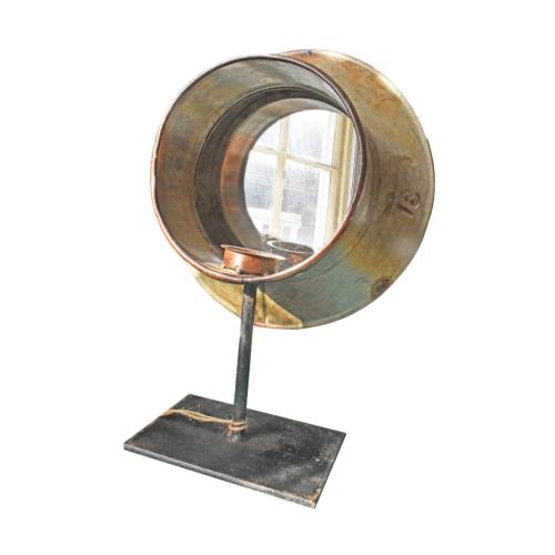 Candle Holder Bronze / Silver Colour Retro Recycled Milk Can