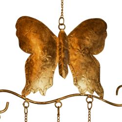 Metal Hanging Windchime / Mobile, Large Butterfly Recycled Metal 47cm