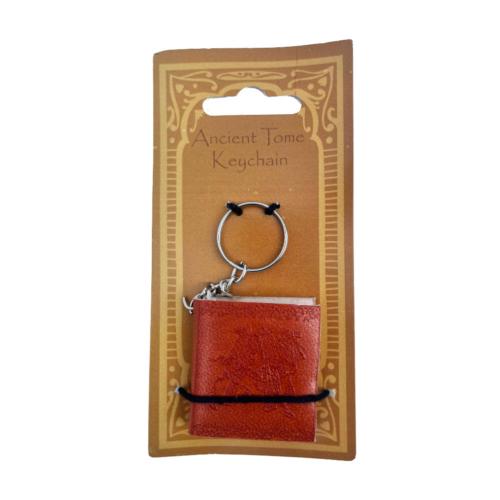 Keyring / Chain Notebook Ancient Tome Camel 5.5 x 5cm