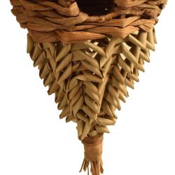 Bird house bamboo & palm natural colour 36cm height