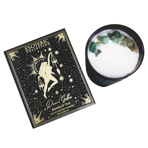 Candle with Gemstone Esoteric Divine Goddess, Jasmine + Oudh 200g