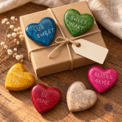 Love pebbles, set of 12, six designs