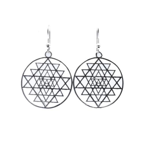 Earrings Triangles Pattern