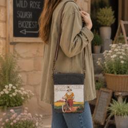 Crossbody Bag Recycled Tent Canvas, Kynoch Cycles 22 x 27cm
