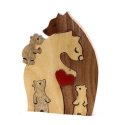 Bears Jigsaw Puzzle Mango Tun and Papri Wood 13 × 2.5 × 19cm