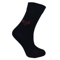 Socks Recycled Cotton / Polyester Black With Palm Tree Shoe Size UK 7-11 Mens