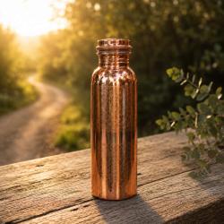 Copper water bottle, engraved, 600ml