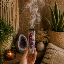 Dahlia Sage Smudge Stick 10cm