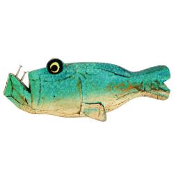 Piranha Hanging with 2 Nail Teeth Albesia Wood 25x2.7x9cm
