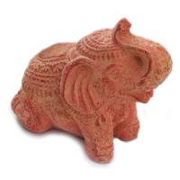 Elephant, sandstone, red 13cm