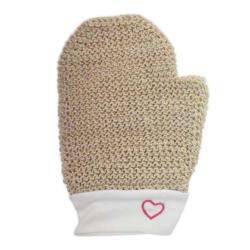 Body wash mitt glove shape, hemp 20x12.5cm