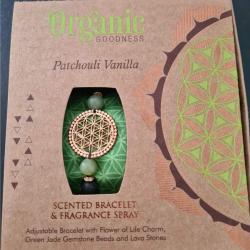 Scented bracelet + spray gift set, Organic Goodness, Patchouli Vanilla