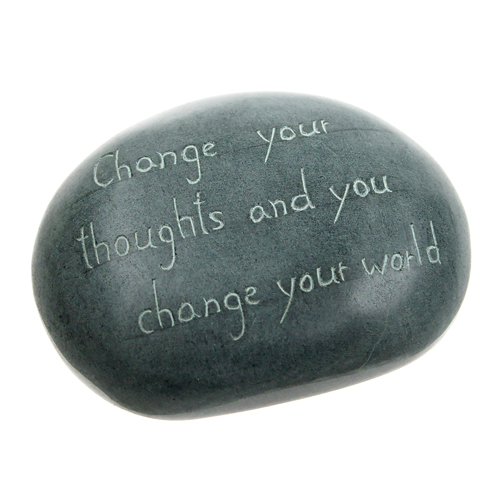 Paperweight, palewa stone, Change your thoughts...
