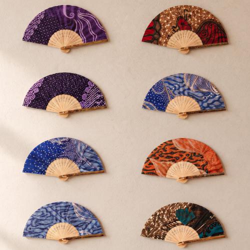 Batik Fan Assorted Colours and Designs 25cm