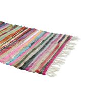 Recycled rag rug/runner handmade eco multicolored 150x55cm