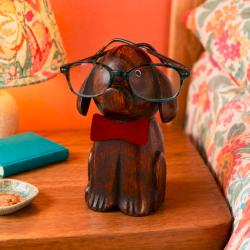 Glasses / Spectacle Stand Mango Wood Dog
