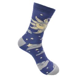 Bamboo Socks Sun Moon Clouds Shoe Size UK 7-11 Mens Fair Trade Eco