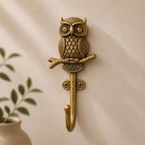 Owl Wall Hook Recycled Aluminium