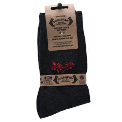 Socks Recycled Cotton / Polyester Dark Grey With Palm Tree Shoe Size UK 7-11 Mens
