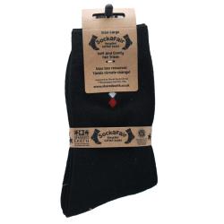 Socks Recycled Cotton / Polyester Black With Diamonds Shoe Size UK 7-11 Mens