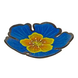 Coconut incense holder painted flower, assorted designs