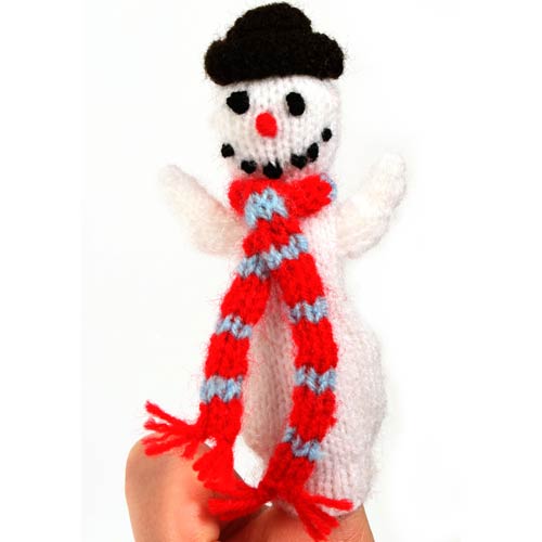 Christmas finger puppet snowman