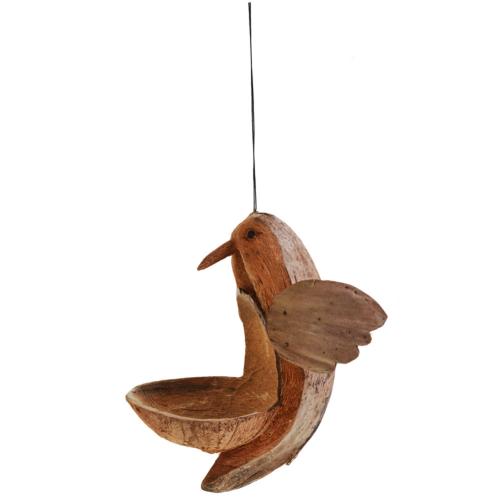 Coconut hanging bird feeder, bird design