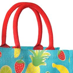 Jute shopping bag, Fruits 30x30cm