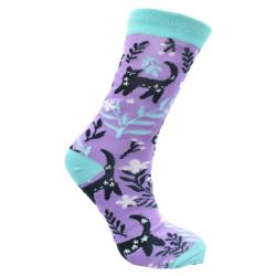 3 Pairs Bamboo Socks Cats UK 3-7 Womens