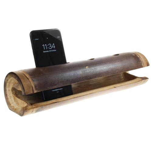 Bamboo amplifier/speaker/docking station