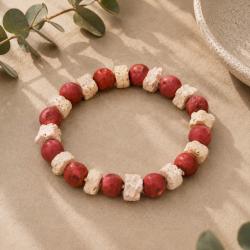 Bracelet red and pink beads