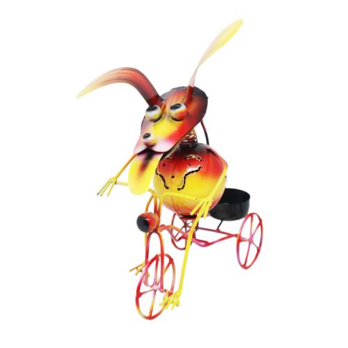 Dog on Tricycle Metal 16x15x19cm