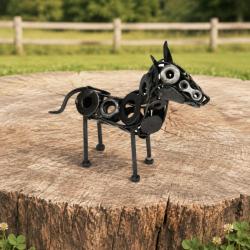 Recycled Metal Donkey Ornament