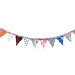 Recycled Cotton Patchwork Bunting 17 Triangles