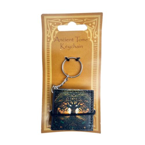 Keyring / Chain Notebook Ancient Tome Tree of Life Dark 5.5 x 5cm