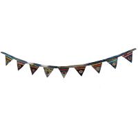 Bunting recycled sari material and denim 285x23cm