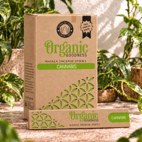 Organic goodness incense, cannabis scented, box of 12