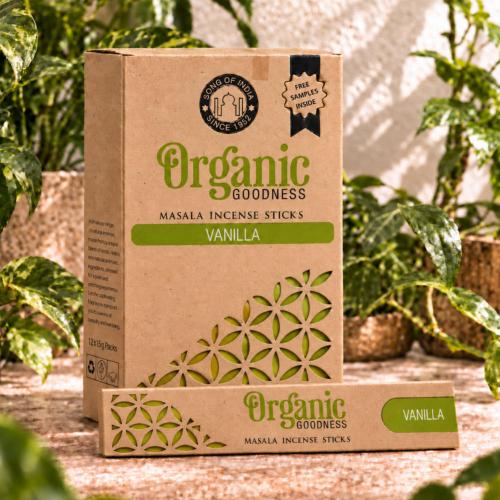 Organic incense, vanilla scented, box of 12