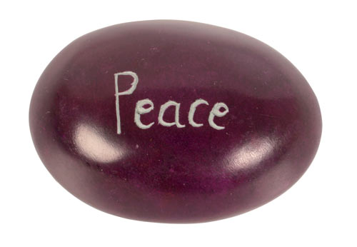 Pebble peace purple