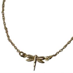 Bracelet with dragonfly charm, gold colour