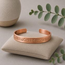 Copper Bracelet / Bangle Leaves