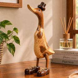 Duck Natural with Lace-up Boots Bamboo Root 30cm