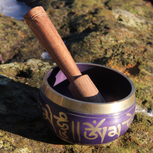 Singing bowl purple 250g