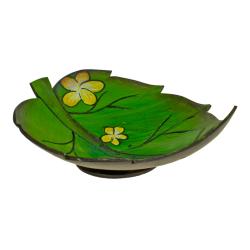 Coconut bowl painted leaf, assorted designs