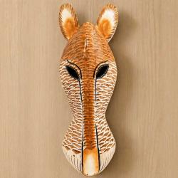 Mask Albesia Wood Big Cat 50cm