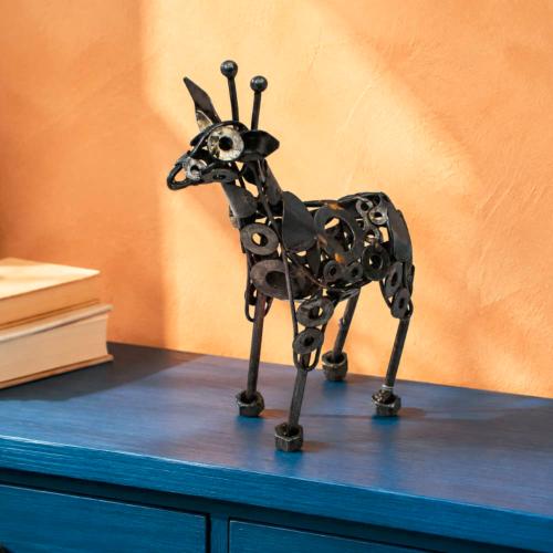 Recycled Metal Giraffe Ornament