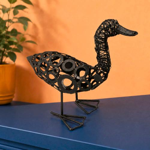 Recycled Metal Duck Ornament
